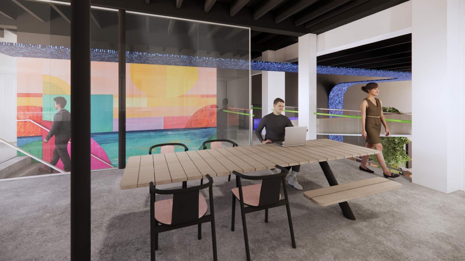 Project rendering — office space (design: Gensler)