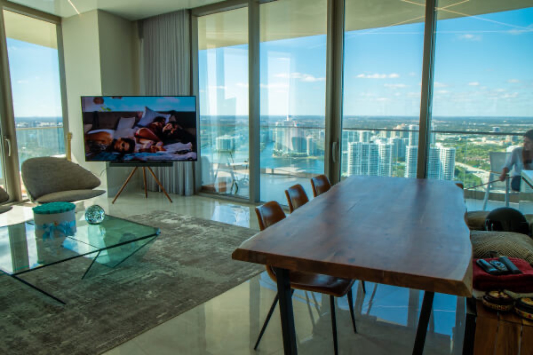 Wall units — full-height, integrated lighting