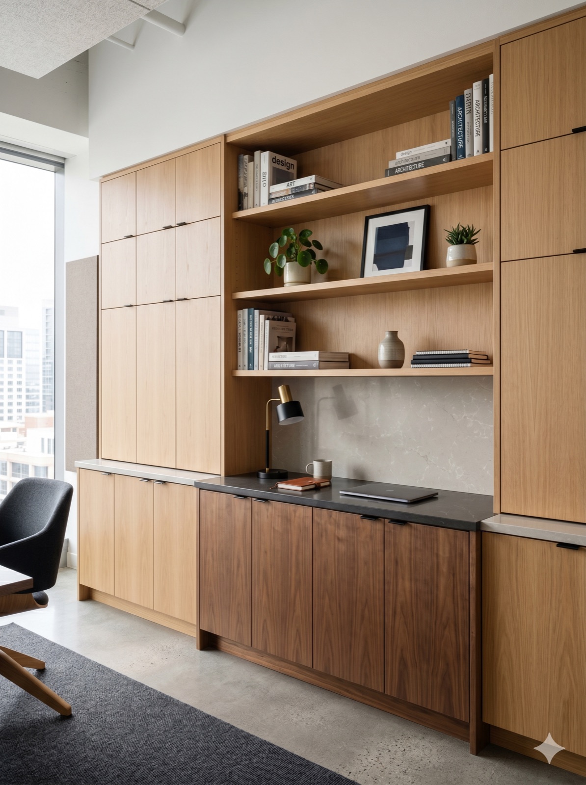 Built-in office casework and cabinetry