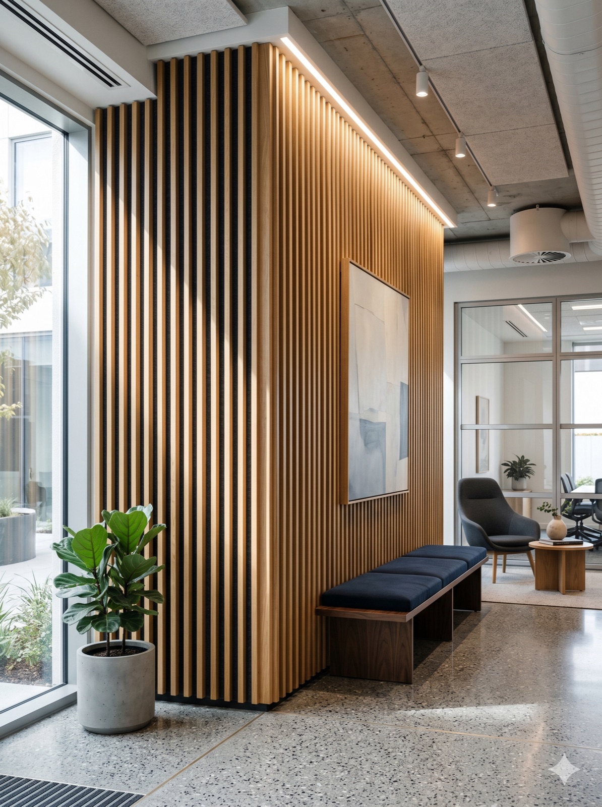 Wall paneling and cladding feature wall