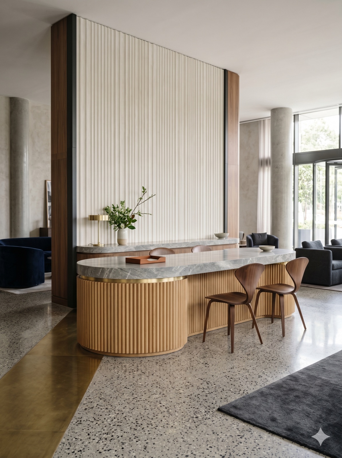 Custom reception desk